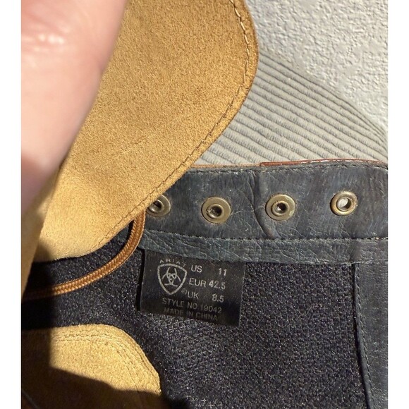 Ariat Women’s Ostrich Vamp Lace-Up Boots Size 11 Brown Exotic Leather Western - Picture 14 of 15